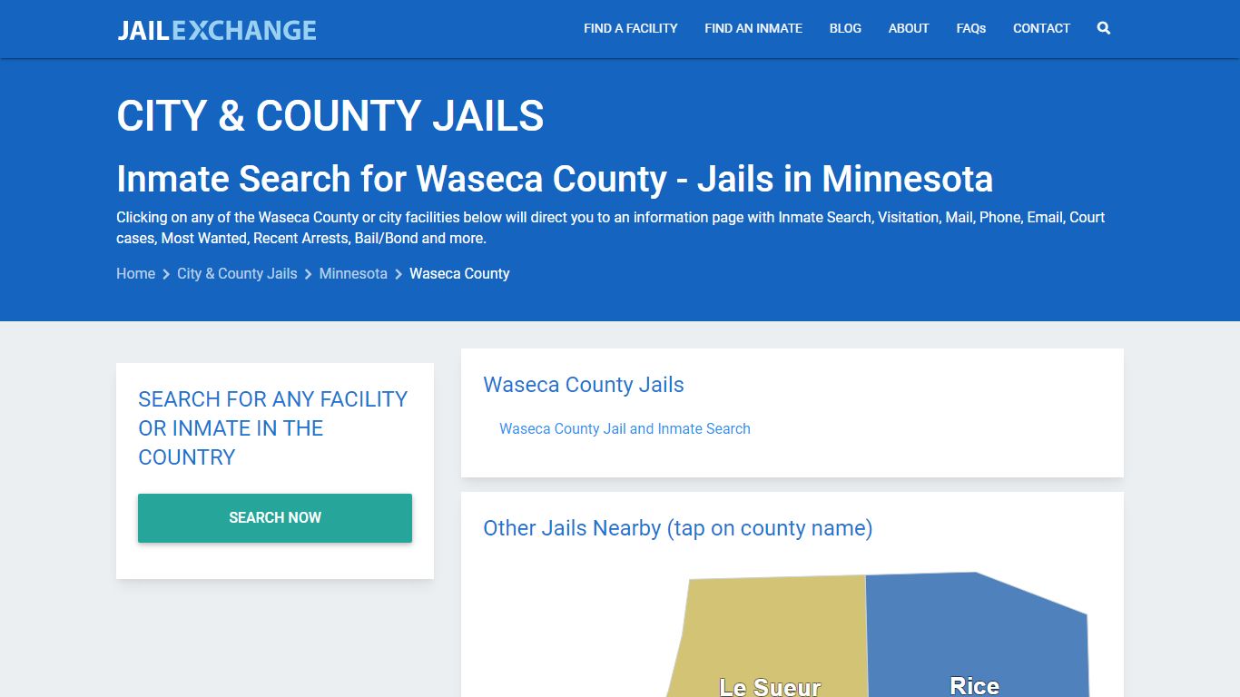 Inmate Search for Waseca County | Jails in Minnesota - Jail Exchange