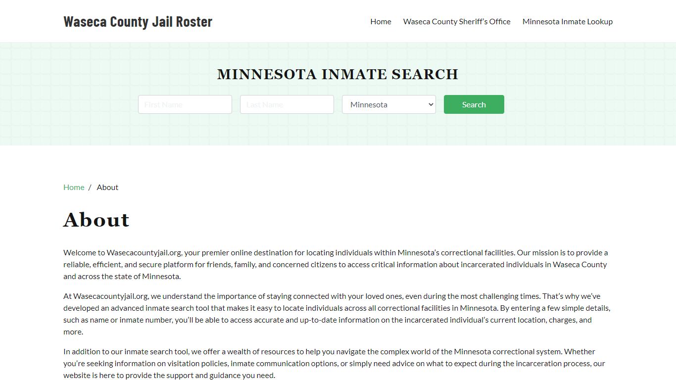 About - wasecacountyjail.org